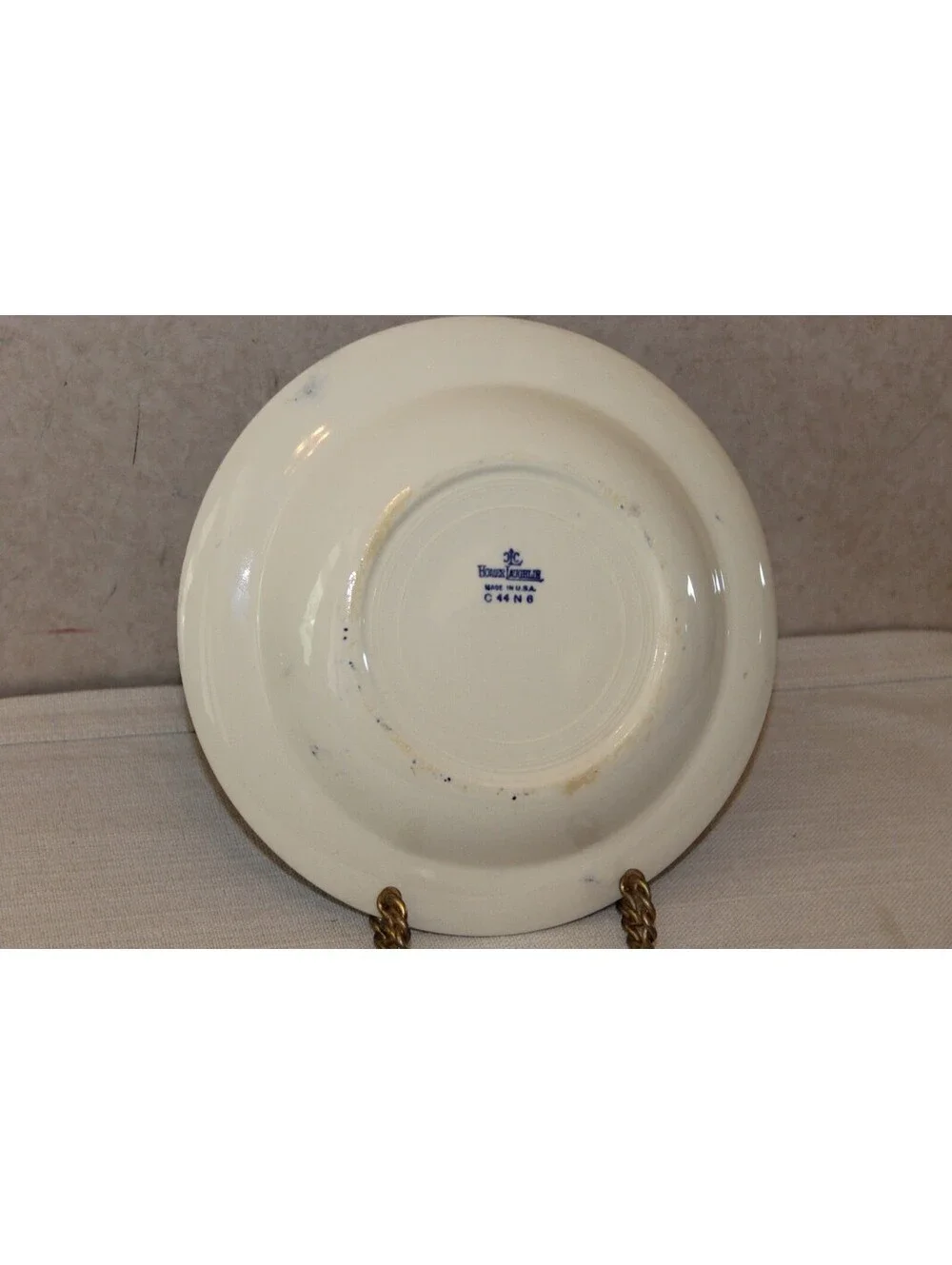 Vintage Homer Laughlin Blue Willow Rim Soup Bowl USA 1944 Blue Transferware
